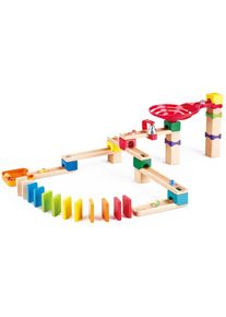 HAPE, Kugelbahn &raquo;Zweispurige Murmelbahn mit Domino&laquo;, bunt, Holz, Kunststoff,