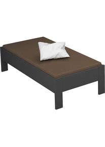 Rauch, Futonbett &raquo;Aditio&laquo; ohne Kopfteil, graumetallic, Liegefl&auml;che L&auml;nge Breite: 200 cm x 90 cm, graumetallic