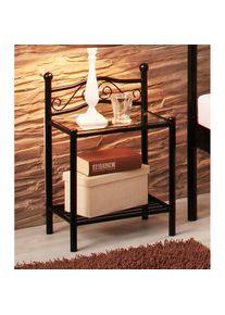 Home Affaire, Nachtkonsole, schwarz, B/H/T: 43 cm x 63 cm x 31 cm, schwarz