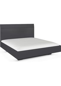 OTTO home, Futonbett &raquo;Bett Doppelbett Holzbett AGORDO&laquo; 180x200 cm, mit hohem Kopfteil und schwebender Optik MADE IN GERMANY, Graumetallic, Liegefl&auml;che