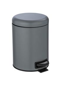 Wenko, Kosmetikeimer &raquo;Leman&laquo; 5 Liter, BxTxH: 21x28x24 cm, grau/schwarz, Stahl,