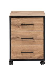 Schildmeyer, Rollcontainer &raquo;Serie 2000&laquo;, Eiche Landhaus Dekor, Holzwerkstoff, B/H/T: 40,1 cm x 57 cm x 50 cm, Eiche Landhaus Dekor