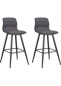 ByLiving, Barhocker &raquo;Simone&laquo; Set, 2er, 2 Stk. tlg. 2er Set, Vintage braun oder Webstoff anthrazit, schwarz, 100% Polyester, B/H/T: 40 cm x 103 cm x 51