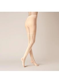 Kunert, Damen, Feinstrumpfhose &raquo;Strumpfhose Graphic Stripes&laquo;, champagne 1518, 40-42, &iquest; Semi-blickdicht