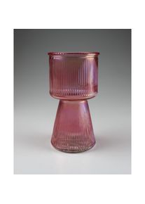 AM Design, Windlicht &raquo;aus Glas&laquo; 4er Set, BxH: 10x19 cm, Rosa, Glas,