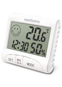 Medisana, Innenwetterstation &raquo;HG 100&laquo; () Innenwetterstation mit Anzeige von Luftfeuchtigkeit und Raumtemperatur, wei&szlig;,