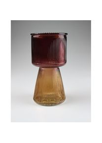 AM Design, Windlicht &raquo;aus Glas&laquo; 4er Set, BxH: 10x19 cm, Braun, Glas,