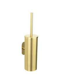 Wenko, WC-Garnitur &raquo;Turbo-Loc Orea geschlossen&laquo; aus Edelstahl Befestigen ohne Bohren, Gold, Edelstahl,