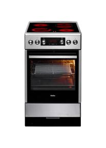 Amica, Elektro-Standherd &raquo;SHC 904 100 E&laquo; mit 2-fach-Teleskopauszug Steam Clean Komfortables Kochen und Backen mit bequemer Handhabung, edelstahlfarben