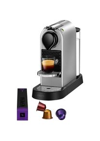 Nespresso, Kapselmaschine &raquo;XN7415 New CitiZ von Krups&laquo; Wassertank: 1 L, inkl. Willkommenspaket mit 7 Kapseln, silberfarben,