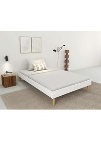 Home Affaire, Bett &raquo;Dagmar, Bettgestell, Futonbett, F&uuml;&szlig;e aus Massivholz&laquo; 140cm Liegefl&auml;che, mit festen Latten aus massiver Kiefer, belastbar mit 200KG