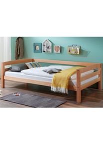 Relita, Massivholzbett &raquo;Nora&laquo; Buche massiv, ohne Lattenrost, 2 Ausf&uuml;hrungen, natur, Liegefl&auml;che L&auml;nge Breite: 200 cm x 90 cm, natur