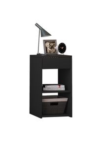 Vcm, Nachttisch &raquo;Holz Nachttisch Nachtschrank Sledo Schublade Maxi&laquo;, Schwarz, Schwarz