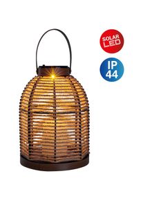 N&auml;ve n&auml;ve, LED Solarleuchte &raquo;Korbinian&laquo; 1 Stk. Warmwei&szlig; Schnurbespannung, Haltegriff, unbeleuchtete Dekokerze, H: 29cm, natur,