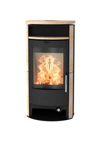 FIREPLACE, Kaminofen &raquo;Heathus Parma Sandstein Exklusiv&laquo; Aufstellort in deinem Zuhause, schwarz,
