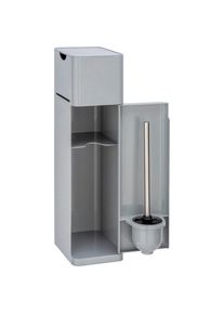 Wenko, WC-Garnitur &raquo;Imon&laquo; aus Kunststoff Stand WC-Garnitur, grau, Kunststoff,