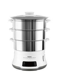 Tefal, Dampfgarer &raquo;Convenient Series Deluxe&laquo; 900 W Touchscreen, 8 Programme,3 Ebenen, Edelstahlbeh&auml;lter, VC502D, silberfarben, Einfache Anwendung: 