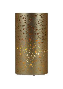 AM Design, LED Dekolicht &raquo;LED Windlicht Stern&laquo; 2 Stk. Warmwei&szlig; Weihnachtsdeko, 2er Set, Batteriebetrieb, goldfarben, goldfarben