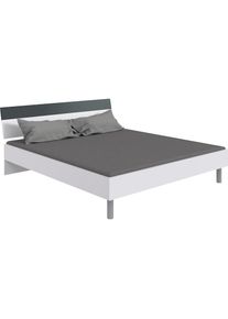 wimex, Futonbett &raquo;Budapest&laquo; Inklusive zweifarbiges Kopfteil, Liegefl&auml;che 180x200cm, wei&szlig;/ graphit + wei&szlig;/ graphit, Liegefl&auml;che L&auml;nge Breite: 200 cm x 