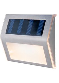 N&auml;ve n&auml;ve, LED Solarleuchte &raquo;Outoor Lights&laquo; 4 Stk. Warmwei&szlig; 4er LED Solarleuchten,incl. 5x LED ́s / 0,06W, metall-blank, warmwei&szlig;, silberfarben,