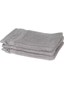 Sch&ouml;ner Wohnen Kollektion SCH&Ouml;NER WOHNEN-Kollektion, Waschhandschuh &raquo;Cuddly&laquo; schnell trocknende Airtouch-Qualit&auml;t, grau, Frotteevelours, B/L: 16 cmx21 cm - 3 Stk.