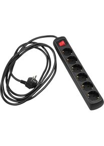 Hama, Steckdosenleiste &raquo;Mehrfachsteckdosenleiste, 6-fach, mit Schalter, wei&szlig;, 5 m&laquo; 6-fach (Ein- / Ausschalter Schalterbeleuchtung Kabell&auml;nge 5 m), 