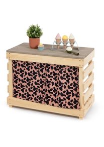 Muddy Buddy , Outdoor-Spielk&uuml;che &raquo;Matschk&uuml;che, Little Leo, natur - puderrosa&laquo; FSC - sch&uuml;tzt Wald, natur - puderrosa, Holz,