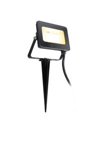 Heitronic, LED Gartenstrahler &raquo;Kingston&laquo; LED-Board Warmwei&szlig; LED-Flutlicht,Erdspie&szlig; & Zuleitung mit Stecker,Fernbedienung, anthrazit,