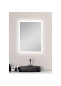 Talos, Badspiegel 50x70 cm - Spiegel mit Beleuchtung, wei&szlig;, Glas,