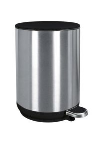 Kleine Wolke, Kosmetikeimer &raquo;Colonna&laquo;, silberfarben, schwarz, Acrylnitril-Butadien-Styrol (ABS), Edelstahl,