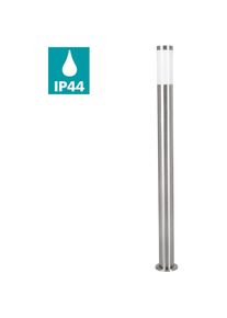 Eglo, Stehlampe &raquo;HELSINKI Stehlampe, Edelstahl und Kunststoff, IP65, Au&szlig;enlampe, Lampe&laquo; E27 1 Stk. Au&szlig;enleuchte, Wegeleuchte aus Edelstahl und 