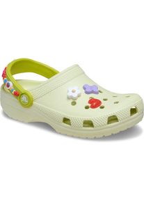 Crocs, Unisex, Clog &raquo;Classic Friendship Bracelet&laquo; Hausschuhe, Sandale, Badeschuh mit L&uuml;ftungs&ouml;ffnungen, lindgr&uuml;n, 23, Mit h&uuml;bschen Applikationen wie 