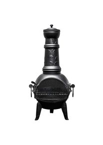 Buschbeck, Grillkamin &raquo;Leaf 136&laquo; BxTxH: 48x48x136 cm, schwarz, B/H/T: 48 cm x 48 cm, schwarz