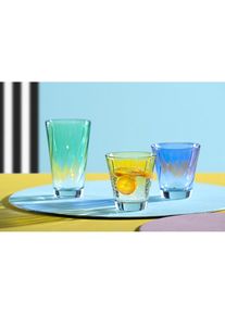 Leonardo, Gl&auml;ser-Set &raquo;Trinkglas, TWIST, 215 ml, 4er-Set&laquo; Whiskybecher, sp&uuml;lmaschinengeeignet, gelb, Glas,