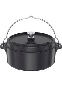 R&ouml;sle R&Ouml;SLE, Grilltopf &raquo;Dutch-Oven Vario&laquo; Edelstahl 18/10 Gusseisen, schwarz, H&ouml;he 19 cm, schwarz