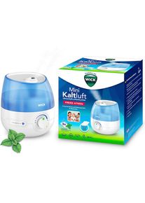 Wick, Luftbefeuchter &raquo;Mini Kaltluft Ultraschall-Luftbefeuchter - WUL525&laquo; 1, 8 l Wassertank mit neuer Reinigungsfunktion, Wei&szlig;-blau, Wei&szlig;-blau