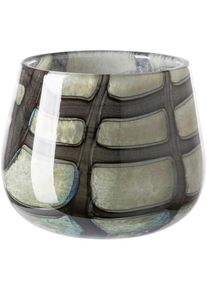 Fink, Tischvase &raquo;MARLY&laquo; Dekovase, Blumenvase, Windlicht, Vase aus Glas, hellgr&uuml;n, schwarz, Glas, B/H/T: 9,5 cm &Oslash; 11 cm, hellgr&uuml;n, schwarz