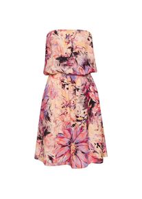 Lascana, Damen, Bandeaukleid mit Alloverprint, pink bedruckt, 46 - N-Gr, Gummizug am Ausschnitt
