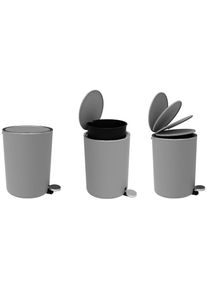 Bischof, Kosmetikeimer &raquo;Piaso&laquo; 1 Beh&auml;lter &Oslash; 21 cm, H&ouml;he 28 cm, Fassungsverm&ouml;gen 5,5 l, grau, Acrylnitril-Butadien-Styrol (ABS),