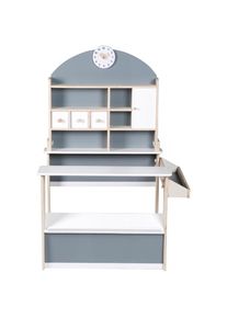 Roba , Kaufladen &raquo;Verkaufsstand, wei&szlig;/grau/naur&laquo; mit Uhr, natur/wei&szlig;/gr&uuml;n,