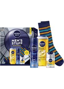 NIVEA MEN, Hautpflege-Set &raquo;NIVEA MENs Stuff Set&laquo;, transparent, F&uuml;r Frische, Pflege und gesund aussehende Haut.