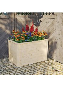 Konifera, Hochbeet BxTxH: 114, 5x64, 5x69, 6 cm, naturbelassen, Holzwerkstoff, B/H/T: 114,5 cm x 70 cm x 64,5 cm, naturbelassen