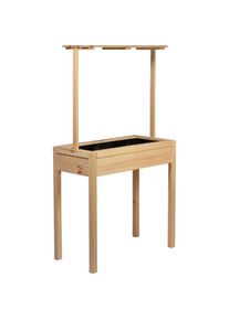 Dobar, Hochbeet &raquo;Florenz&laquo; mit erh&ouml;hter Ablage, FSC -Kiefernholz, transparent impr&auml;gniert, Natur, Holzwerkstoff, B/H/T: 40 cm x 145 cm x 80 cm, Natur