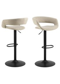 ACTONA GROUP, Barhocker &raquo;Grace&laquo; Set, 2 stk, 2 Stk. tlg. Barhocker, Apia sand, Trompete Gestell, mit drehfunktion, 2 stk, Sand, B/H/T: 54,5 cm x 101 cm