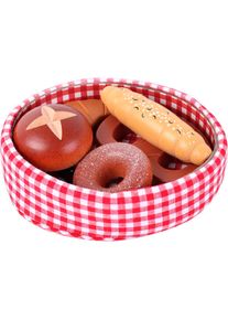 Tanner, Kaufladensortiment &raquo;Brotk&ouml;rbchen aus Stoff mit verschiedene Backwaren&laquo; FSC - sch&uuml;tzt Wald, bunt, Holz,