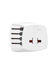 Hama, Reiseadapter &raquo;Weltreiseadapter, 2-polig, weltweit einsetzbar&laquo;, wei&szlig;, Zur Verwendung mit ungeerdeten Ger&auml;ten wie Kameras, Rasierer und Smartphone