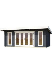 Lasita Maja, Gartenhaus &raquo;SUSSEX&laquo;, carbongrau, Holzwerkstoff,