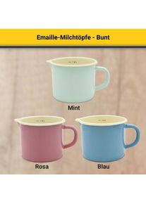 Kr&uuml;ger Kr&uuml;ger, Milchtopf 1 Stk. tlg. Emaille, rosa,