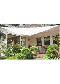 Floracord, Sonnensegel &raquo;Dreieck&laquo; B: 500 cm, cremewei&szlig;, cremefarben, HDPE (High Density Polyethylen), B/T: 500 cm x 500 cm, cremefarben