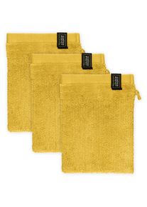 Sch&ouml;ner Wohnen Kollektion SCH&Ouml;NER WOHNEN-Kollektion, Waschhandschuh &raquo;Sense&laquo; mit Velourborte, hautschmeichelnde Airtouch Qualit&auml;t, super weich, gelb, Frottee, B/L: 16 cmx21 cm -